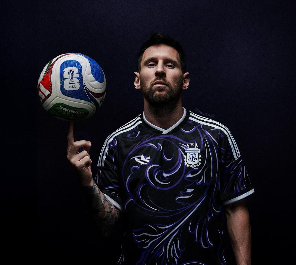 开云中国官方网站-阿根廷世界杯客场球衣曝光：黑色主色调，灵感源自阿根廷国花